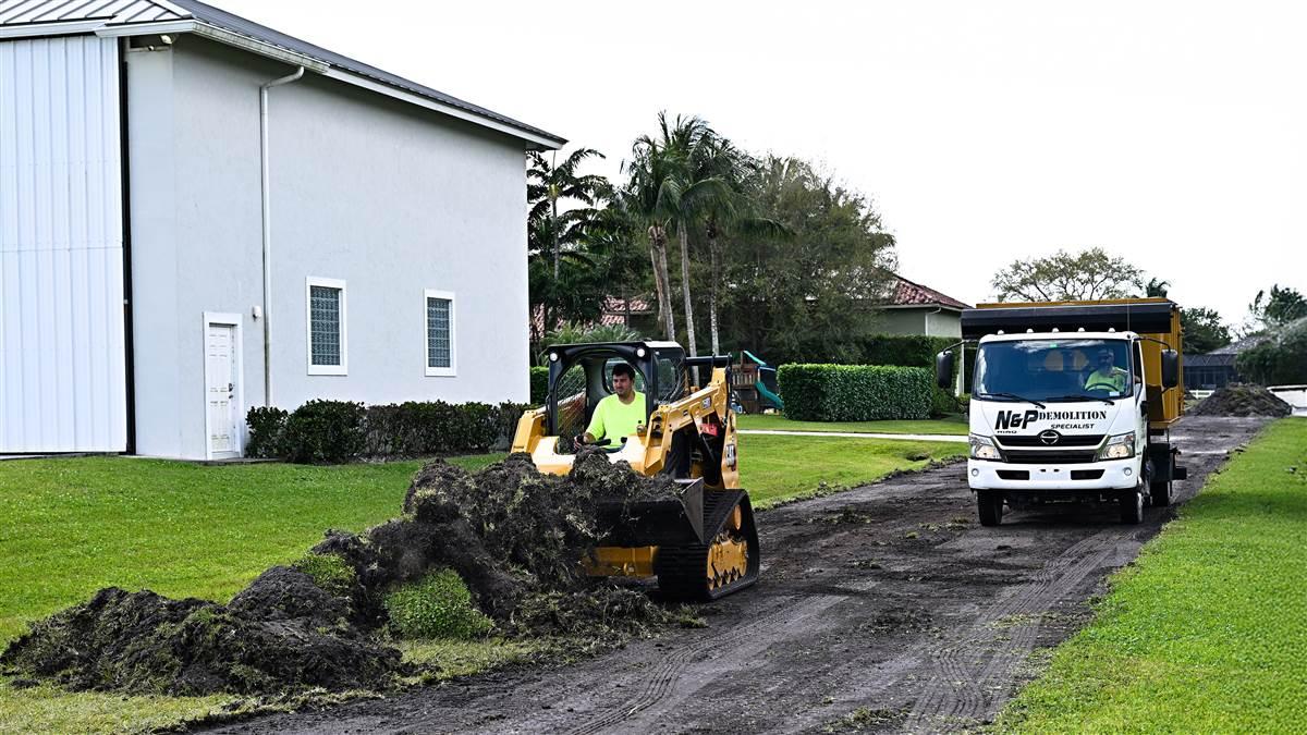 Work continues enhancing taxiways across the property. 