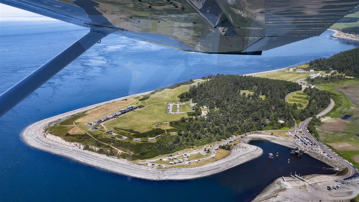 A stunning view of the island from the air. Photography by Chris Rose.