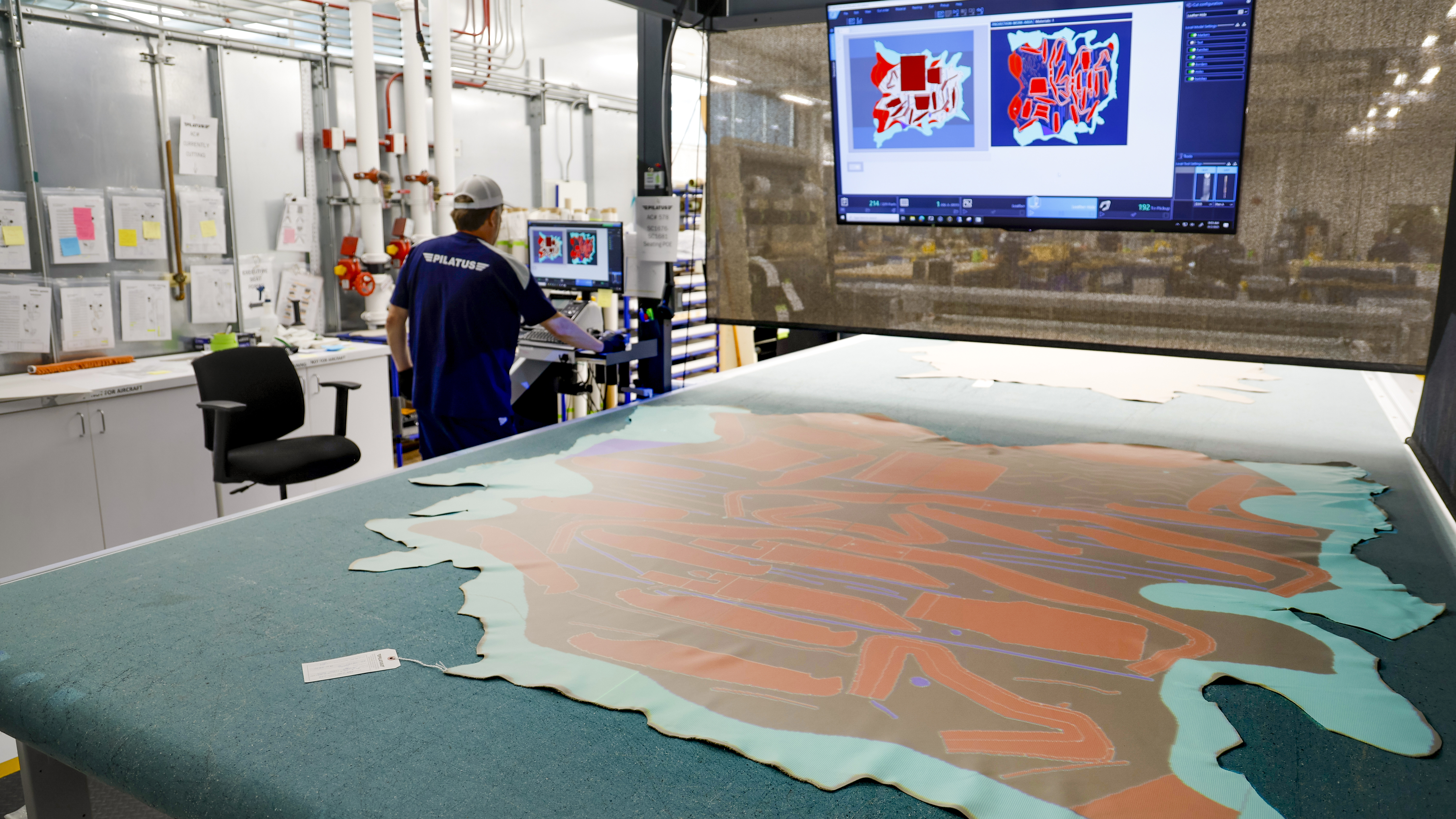 Pilatus imports cow hides from Italy because barbed wire is banned there, and that means fewer blemishes.