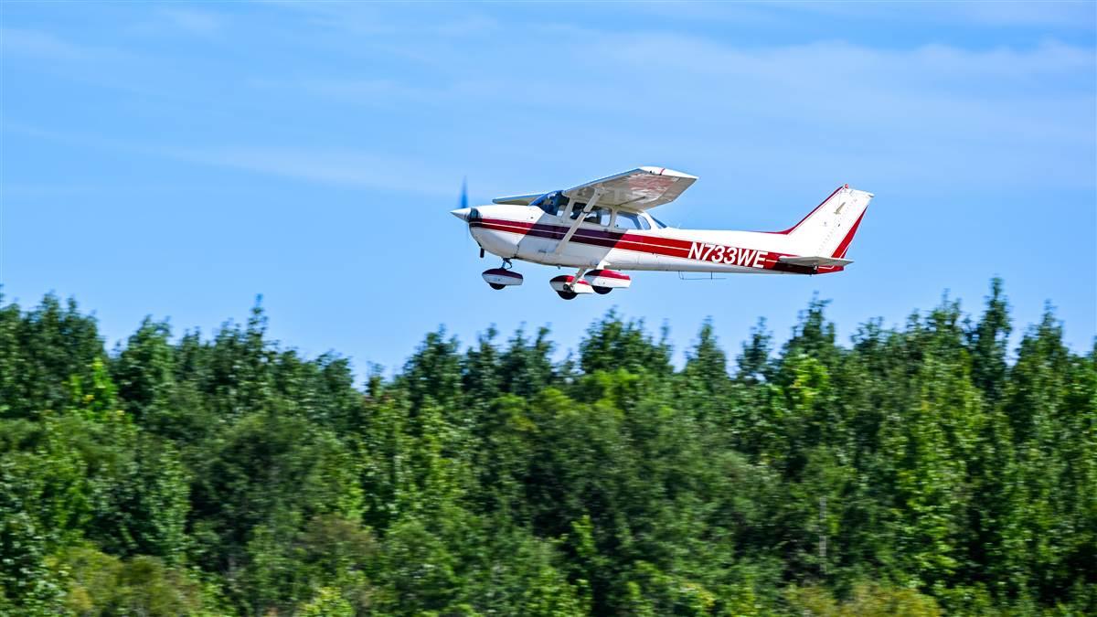 Michael Dunphy purchased a modified Cessna 172 to learn and train for his private pilot certificate. Photo by David Tulis