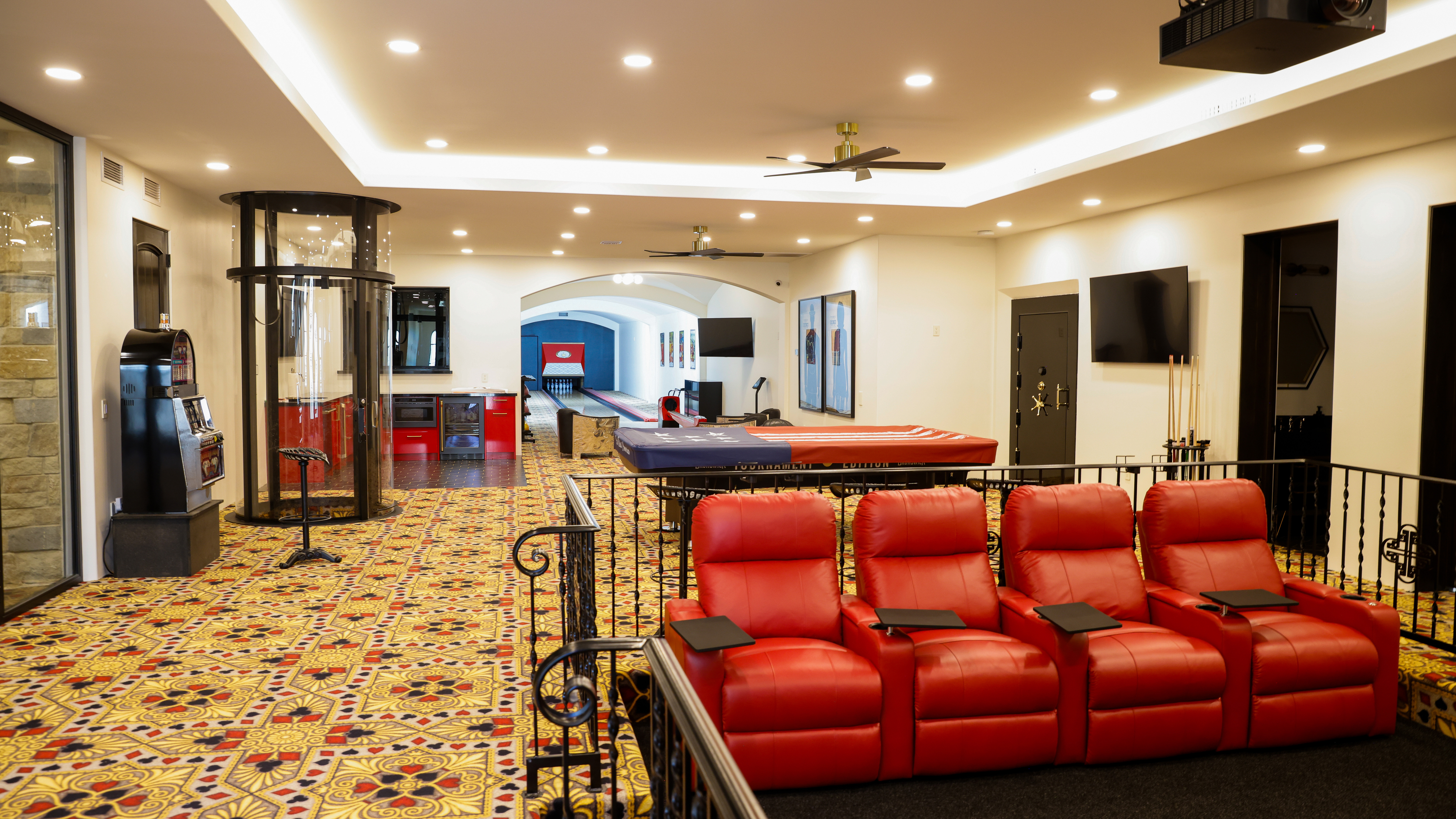 One of the homes in the community features a game room.