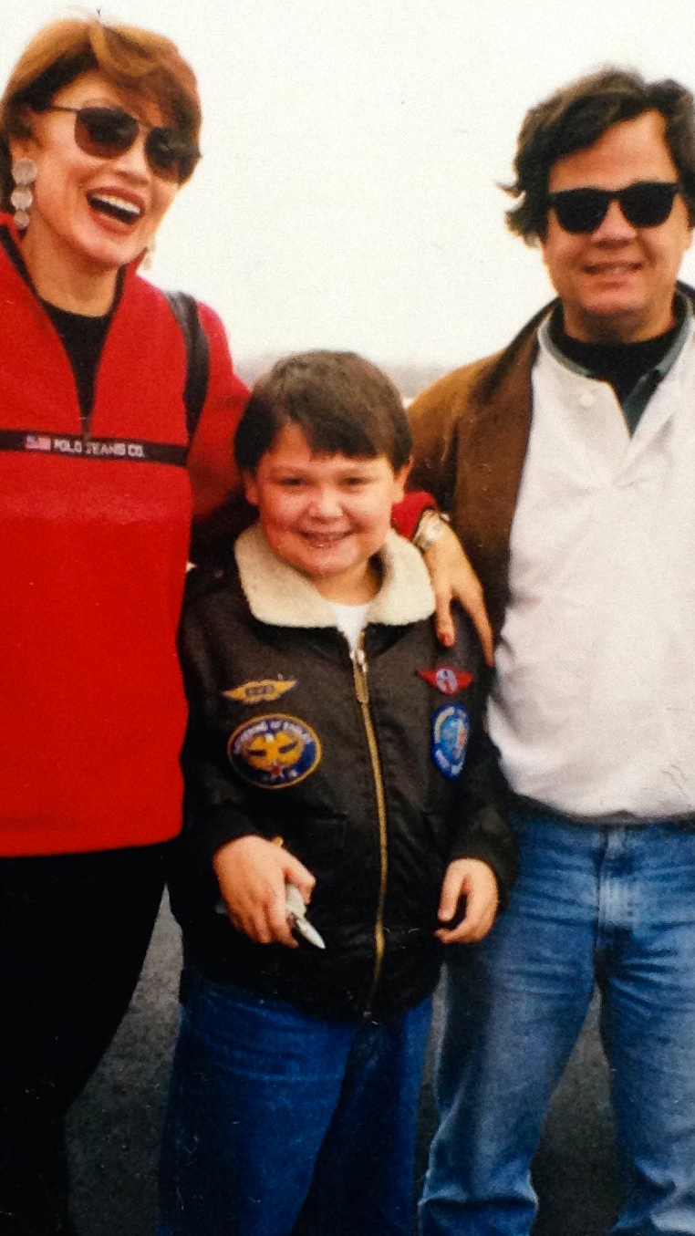 Muntean with his parents.
