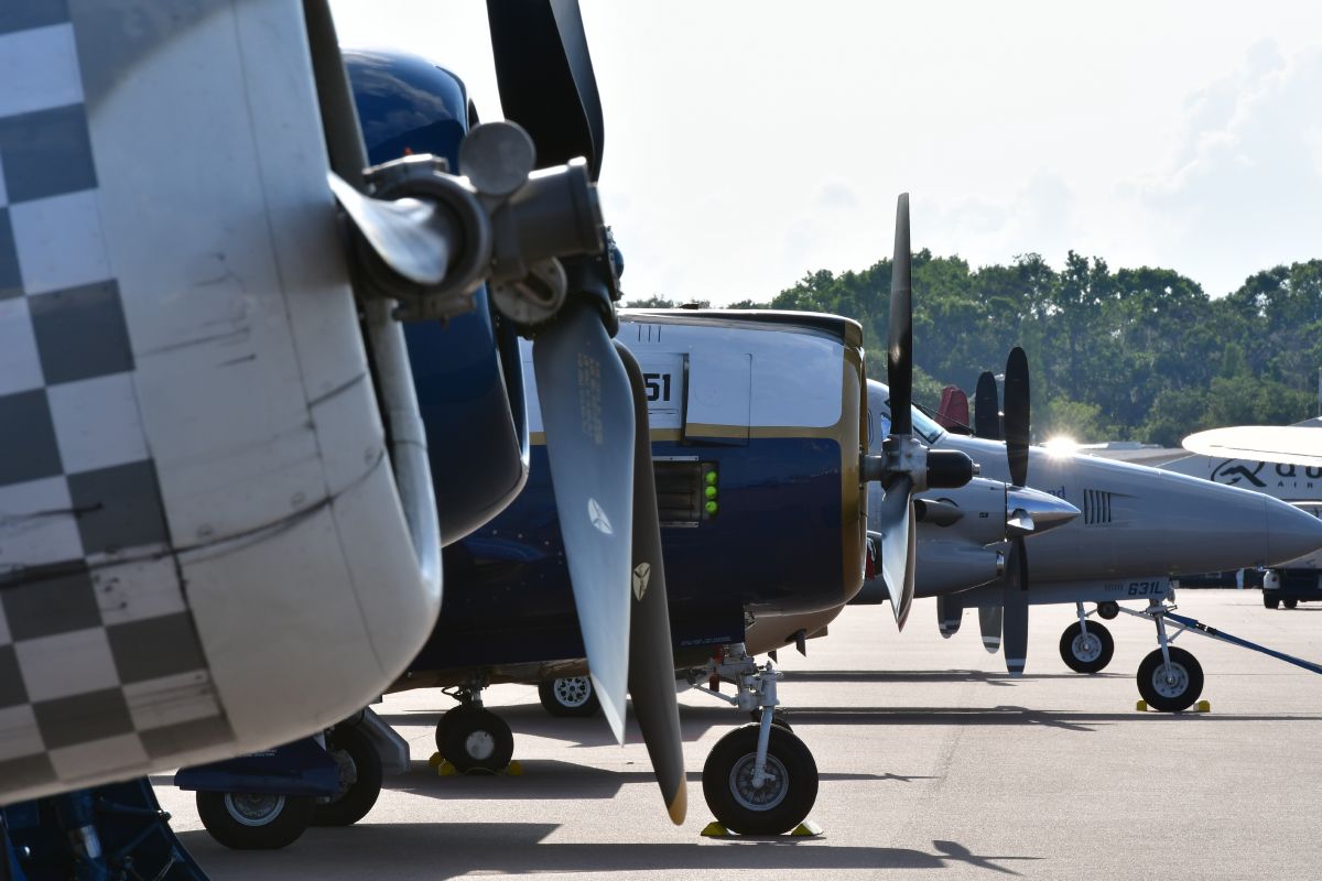 Early arrivals for the Sun n Fun International Fly-In and Expo in Lakeland, Florida, Monday, April 9, 2018. Photo by David Tulis.