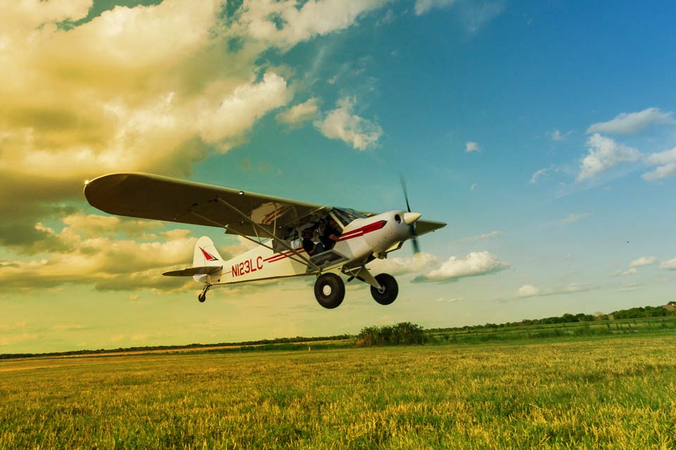 The beauty of landing on a grass strip