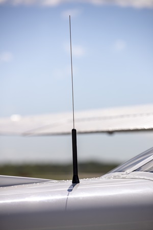 When needed, this antenna will transmit signals from the emergency locator transmitter or ELT. Photo by Chris Rose.