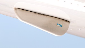 The belly-mounted marker beacon antenna receives signals from a VHF radio beacon that is part of certain instrument approaches. Photo by Chris Rose.