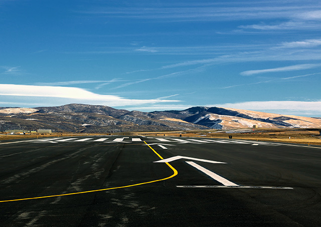 Runway 10 at the Yampa Valley Regional Airport completed a multi-phased airport improvement project in Nov. 2014 that greatly increased the safety aspects of the airport infrastructure. Photo by Shahn Sederberg.