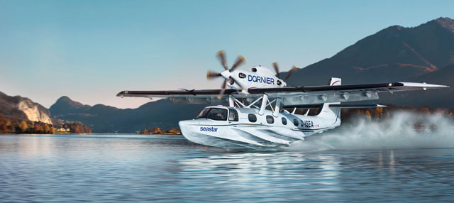 Dornier Seawings has designed the Seastar to operate from land or water, with short-field capability. Photo courtesy of Diamond Aircraft.