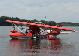 Ohio seaplane pilots including Scott Alperin shown with his SeaRey, are facing an uphill battle for landing permission on waterways in the aviation-rich state. Photo courtesy of Scott Alperin.