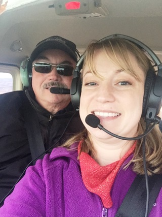 Stephanie Stechschulte experienced a proud moment when she took her father Steven Bowman flying.