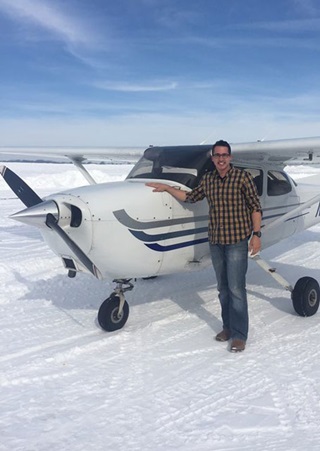 August Haeuser flew his first solo Jan. 25 at Lancaster Airport, thanks in part to airport snow removal crews and the staff of his flight school, Aero-Tech Services, who provided this photo. 