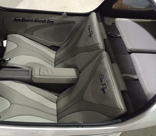 The Sun Flyer interior. Systems have yet to be installed.