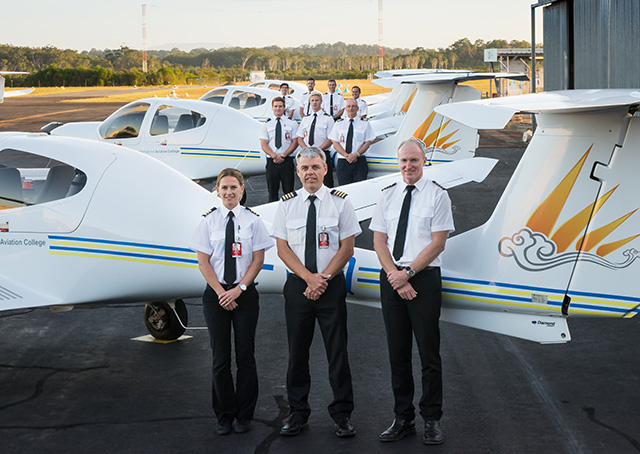 Australian International Aviation College recently added eight Diamond Aircraft to its growing fleet of training airplanes which includes both singles and twins. Photos courtesy of Anne Johnston, AIAC.