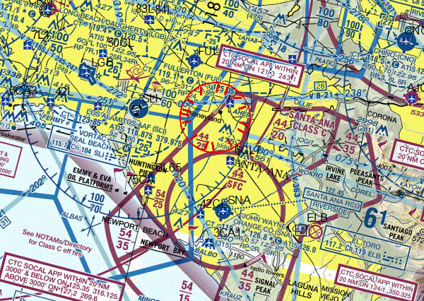 Avoiding the TFR around Disneyland Park requires many aircraft to maneuver in close proximity to busy airport approach and departure paths.