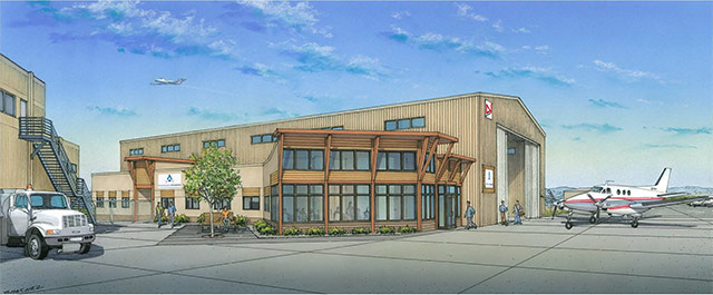 Rendering of new building at Rock Springs-Sweetwater County Airport in Wyoming.