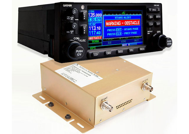 The NavWorx ADS600-B transceiver retails for $1,900, and can now connect to Garmin navigation units. Photo courtesy of NavWorx. 