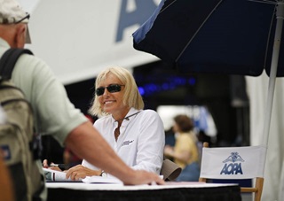 Visitors to the AOPA Campus on April 9 can get an autograph and a photo with Patty Wagstaff. Photo by Chris Rose. 