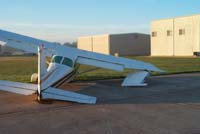 Photo of crippled Cessna 172