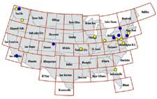 Map depicting TFR areas