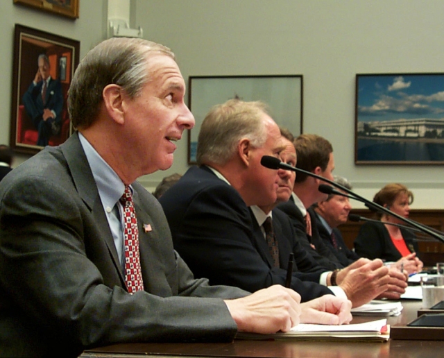 AOPA President Phil Boyer during earlier testimony before the House aviation subcommittee.