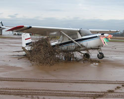 Flood damaged Cessna