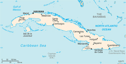 Map of Cuba