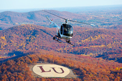 Helicopter flight training at Liberty University