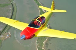 J.W. "Corkey" Fornof came to AOPA Aviation Summit with the LoPresti Fury. A stunt pilot and aerial coordinator, he has logged more than 17,000 hours in 300 aircraft. (Photo credit Scott Slocum)