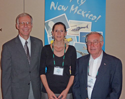 AOPA Southwest Regional Representative Shelly deZevallos (center), with newly appointed New Mexico State Aviation Director David Ploeger (left) and Tom Baca (right), the current aviation director.