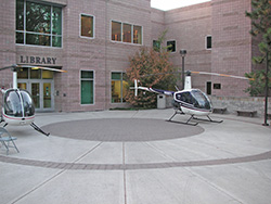 Helicopters outside of Summit High