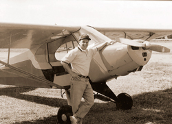 U.S. Rep. Sam Graves with his Piper Cub