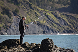 Fishing is a favorite pastime at Shelter Cove.