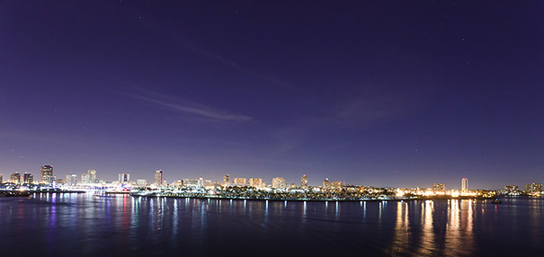 A Night for Flight auction - the Long Beach skyline