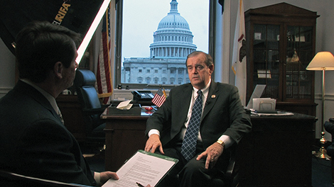 Editor in Chief Thomas B. Haines interviewed Rep. Jerry Costello in the chairman's offices in the Rayburn House Office Building, which overlook the U.S. Capitol.