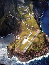 Juancho E. Yrausquin Airport on the island of Saba.