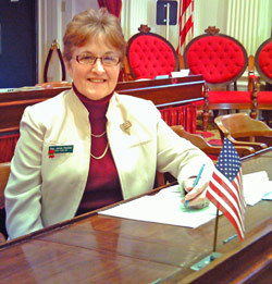 Vermont Rep. Janice Peaslee has sat on the House transportation committee for 21 years. She earned her pilot certificate in November.