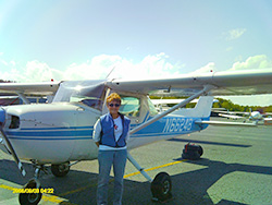 Over the past year, Peaslee has kept two instructors busy flying with her in her Cessna 150. "She would fly for hours if you let her," said instructor Natalie Brunetto.