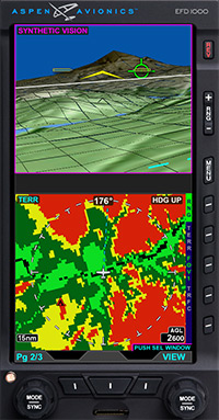 Pilots flying behind one, two, or three Aspen screens will have the flexibility to view as much, or as little, information as they want.