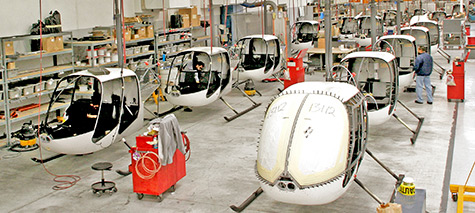 Robinson Helicopters factory