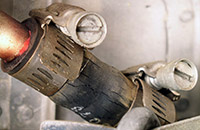 Cracked fuel-line connections were also replaced