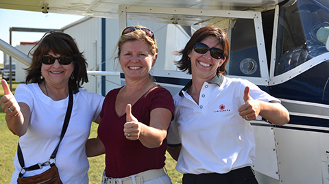 Air Canada Capt Cindy Glover with Kelly Copps