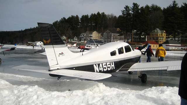 Plane in snow