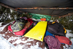 More elaborate shelters house multiple people.