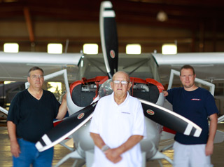 Maule family at the Maule factory