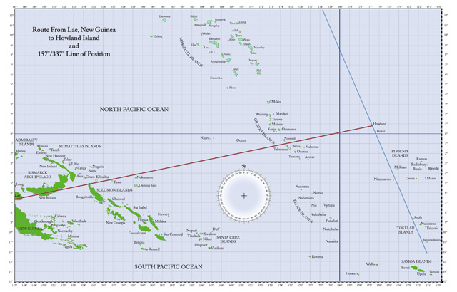 Earhart's Pacific route