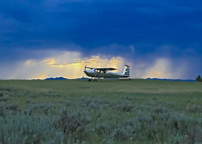 A rain shower at Missouri Breaks. Photo by Mike Todd.