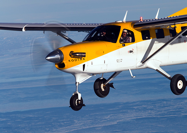 Dr. Richard Sugden’s Quest Kodiak crossing the M’Clintock Channel to Resolute Bay, Nunavut, Canada