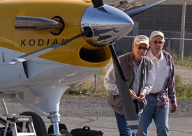 Richard Spencer, left, and Dr. Richard Sugden flew their Kodiaks to Canada’s Arctic Archipelago in search of new challenges