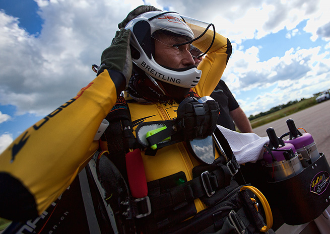 Yves Rossy. Photo courtesy Breitling