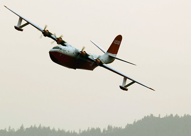 With a wingspan slightly longer than an early-model Boeing 747, the Martin Mars makes an impression. Photo courtesy of Coulson Flying Tankers.